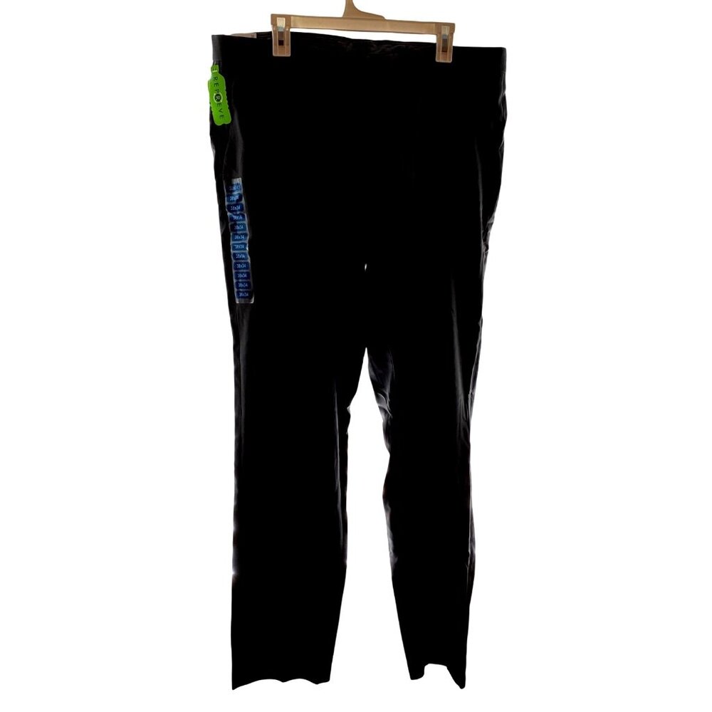 Haggar Mens Premium Flex Waistband Straight Fit Stretch Pants 38W X 34L Dark Gre